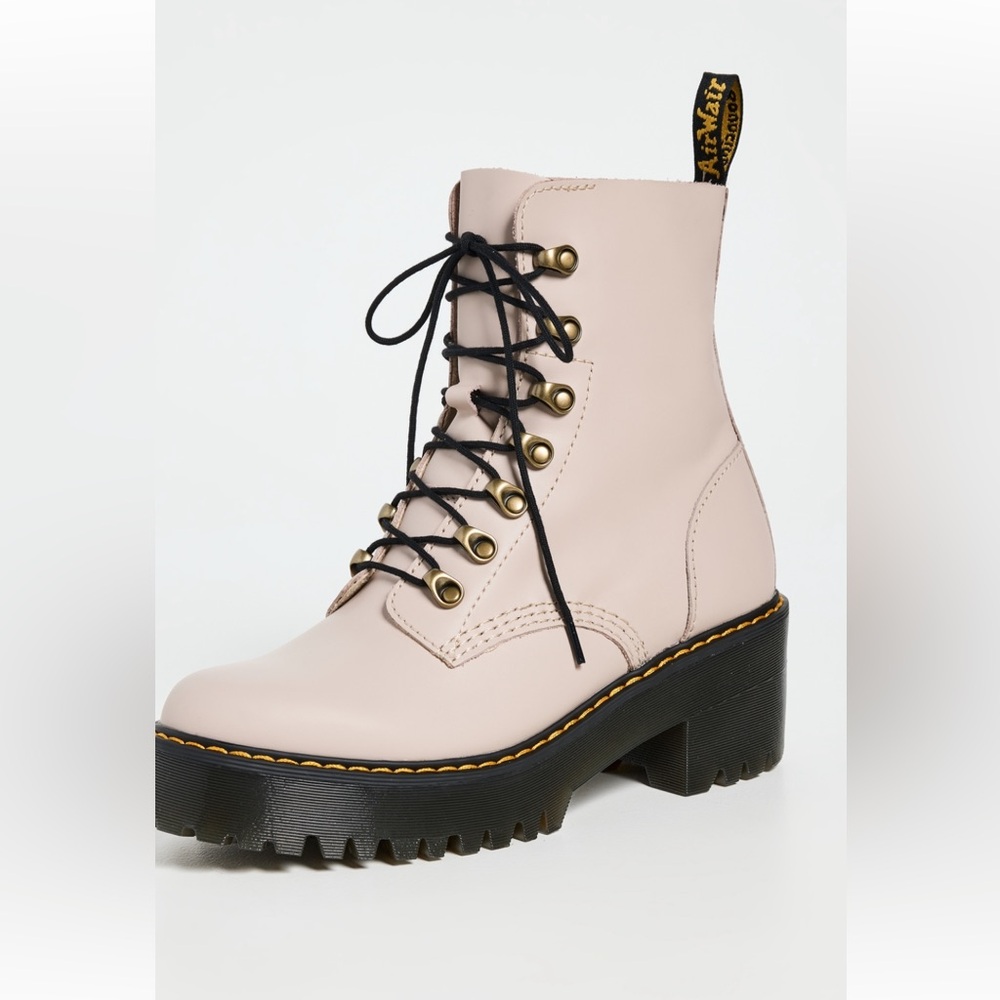 Dr. Martens Women's Lace-Up Boots - Vintage Taupe Smooth - US 7